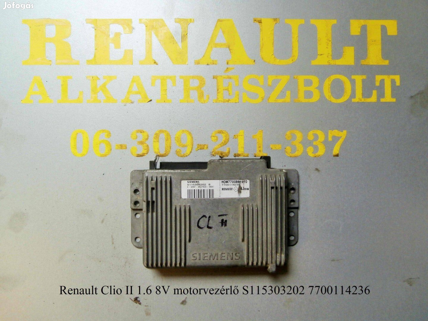 Renault Clio II 1.6 8V motorvezérlő S115303202 7700114236