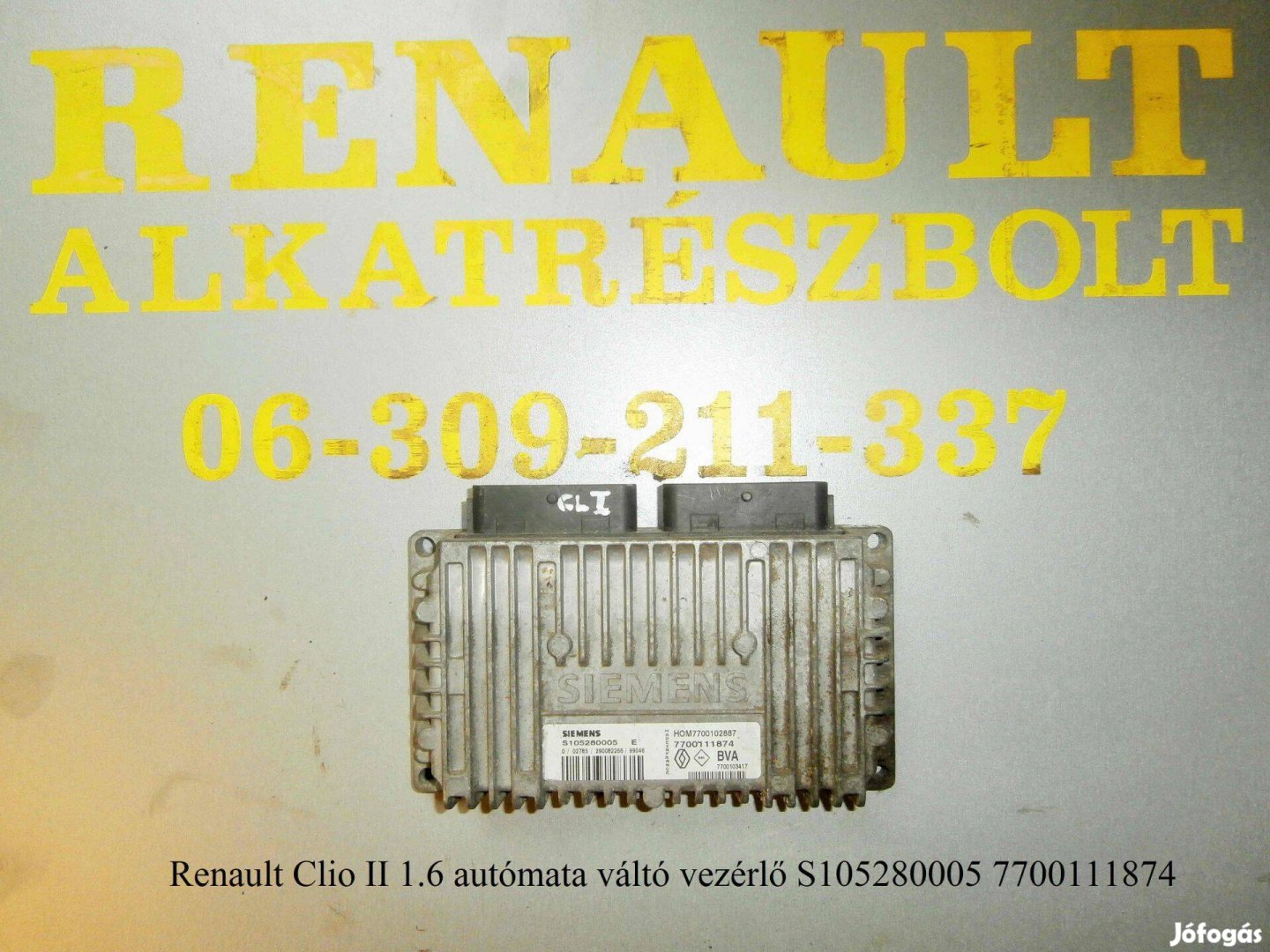 Renault Clio II 1.6 automata váltó vezérlő S105280005 7700111874