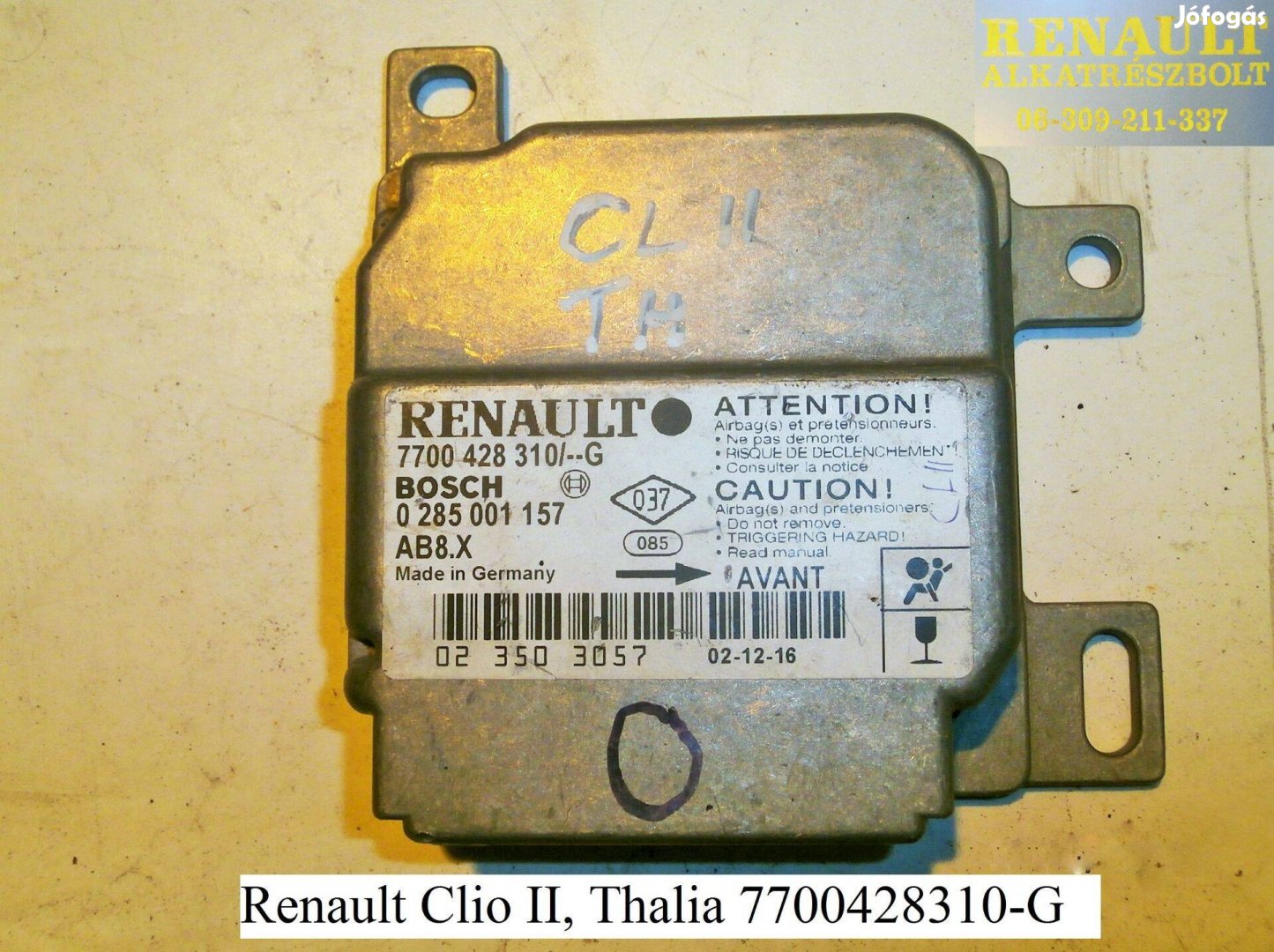 Renault Clio II-Thalia légzsák indító 7700428310-G
