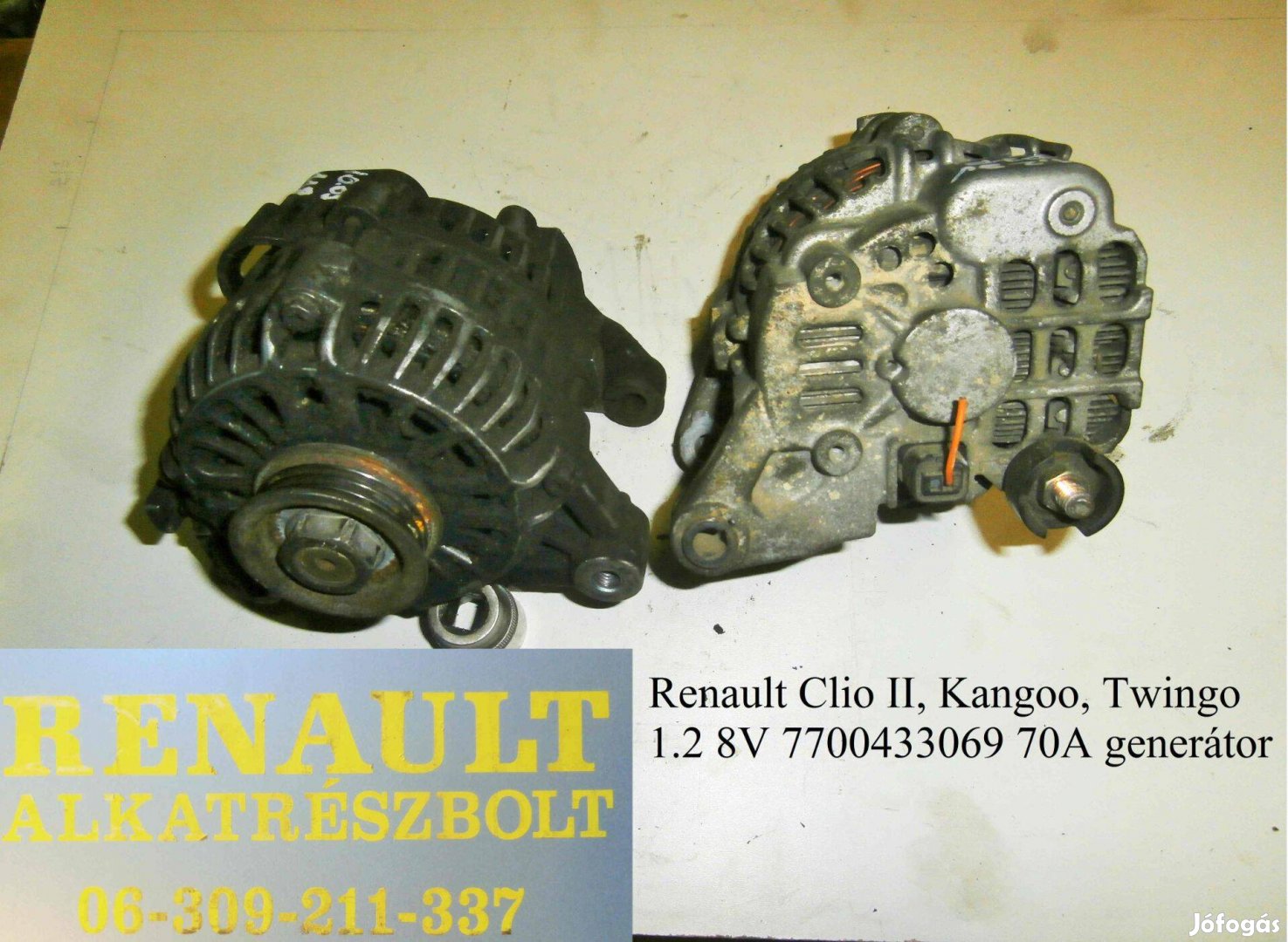 Renault Clio II, Kangoo, Twingo 1.2 8V 7700433069 70A generátor