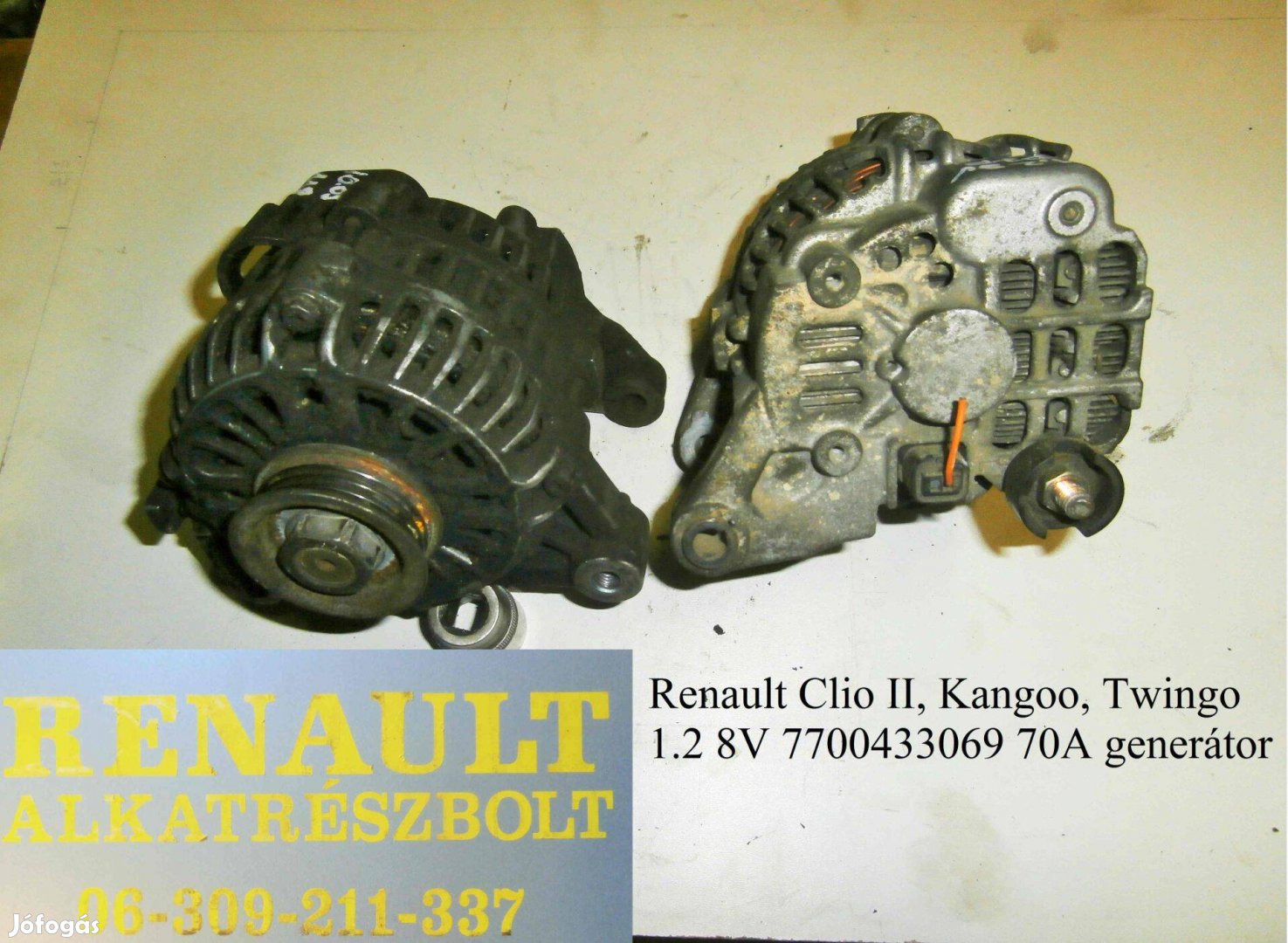 Renault Clio II, Kangoo, Twingo 1.2 8V 7700433069 70A generátor