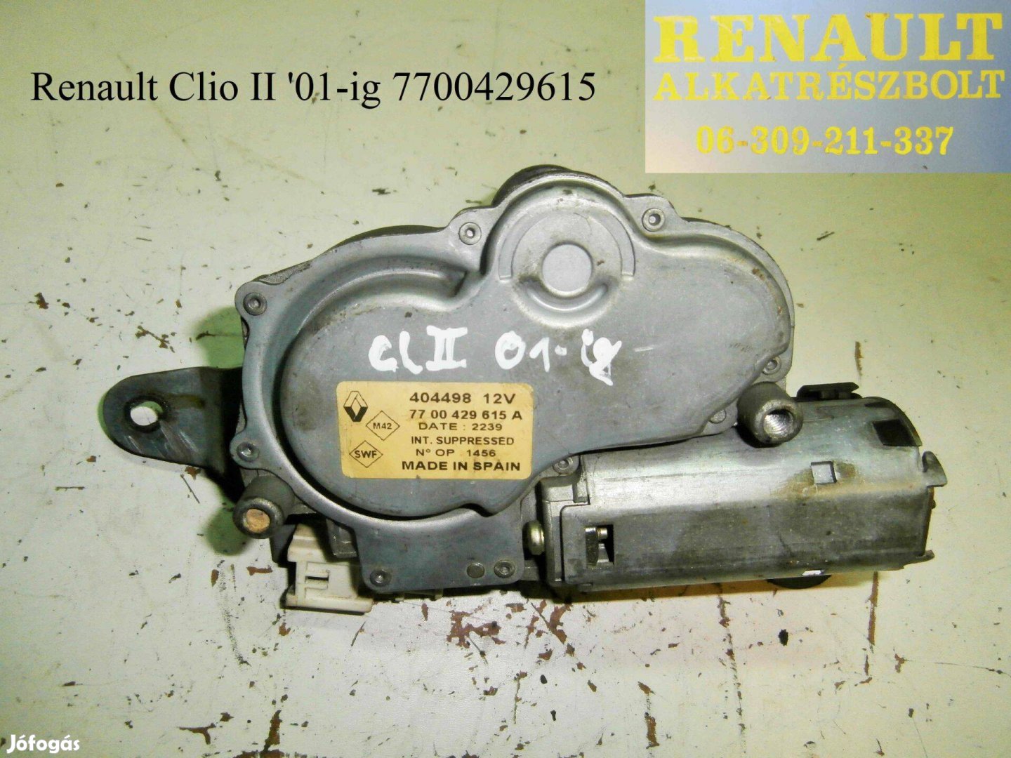 Renault Clio II hátsó ablaktörlő motor 1998-2001