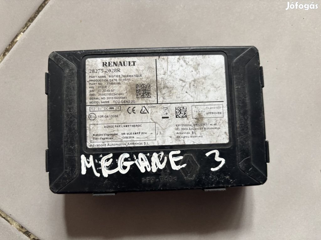 Renault Kadjar, Megane III Bluetooth modul 282752028R