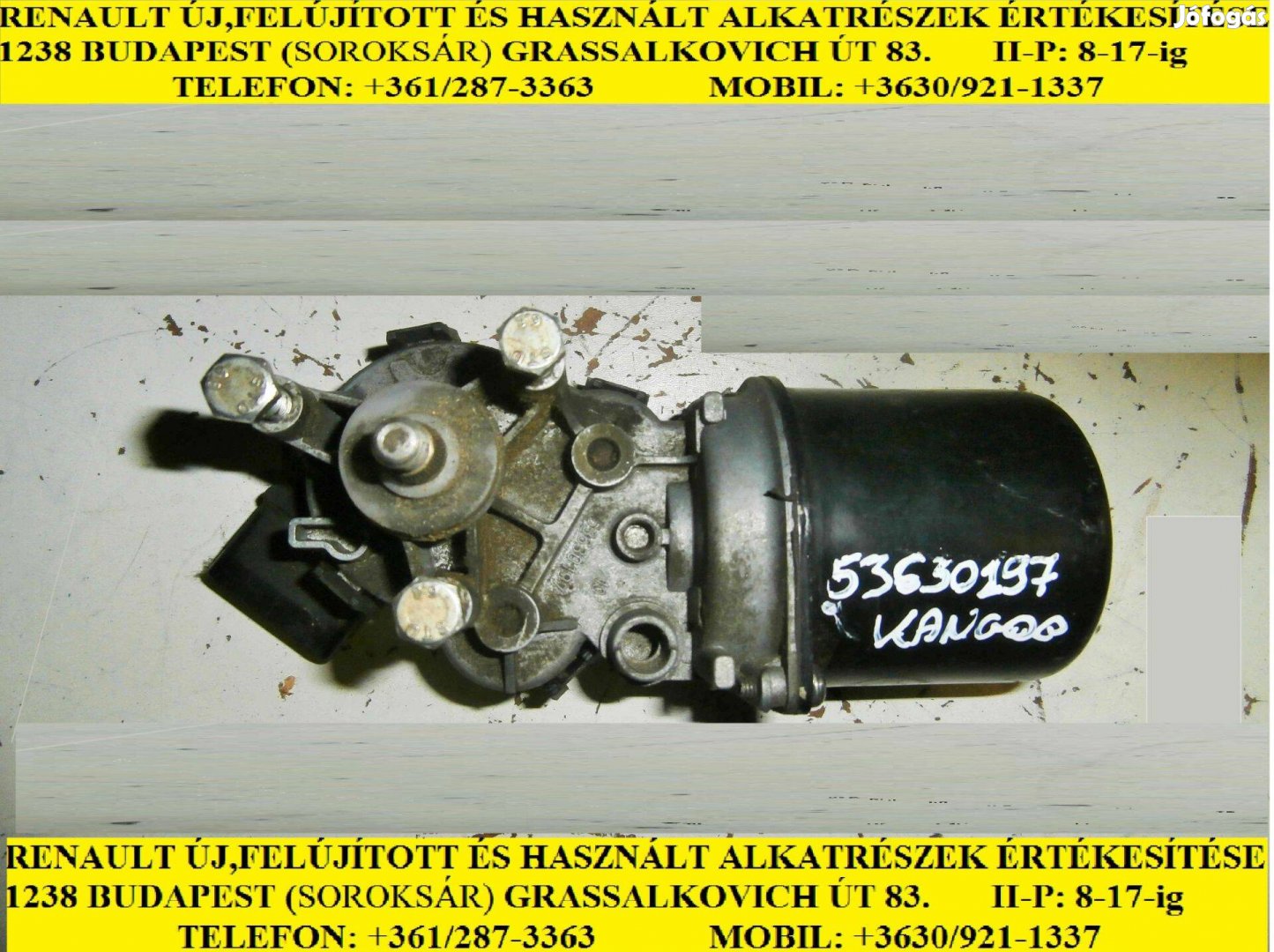 Renault Kangoo ablaktörlő motor 2002-2006