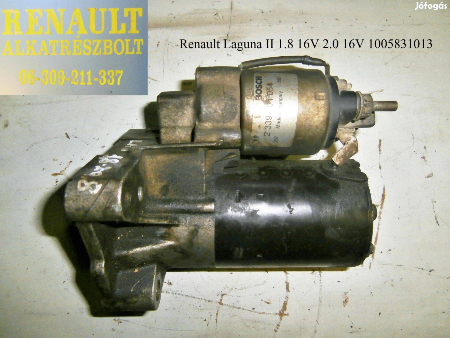 Renault Laguna II 1.8 16V 2.0 16V 1005831013 önindító motor