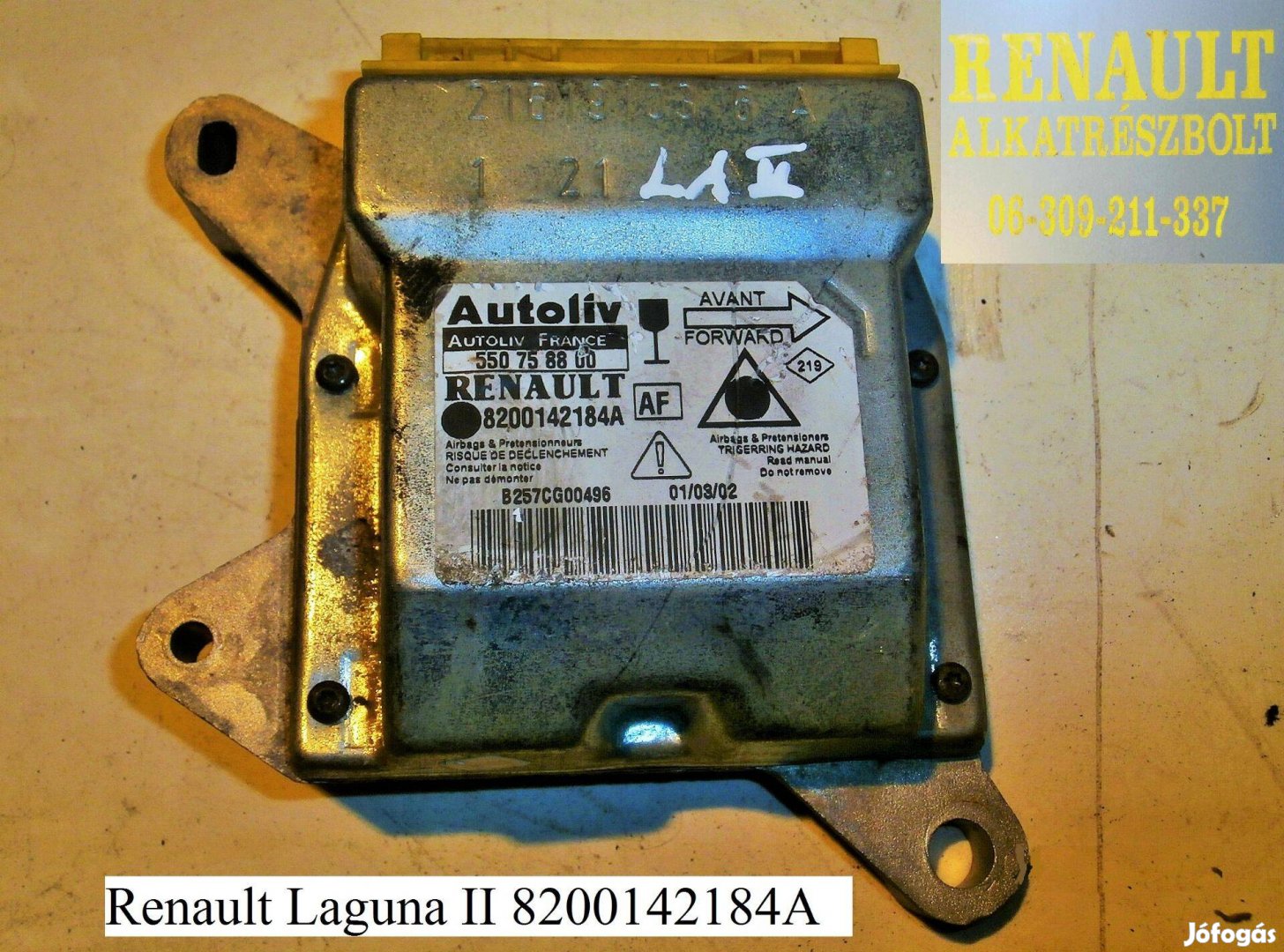 Renault Laguna II. légzsák indító 8200142184A