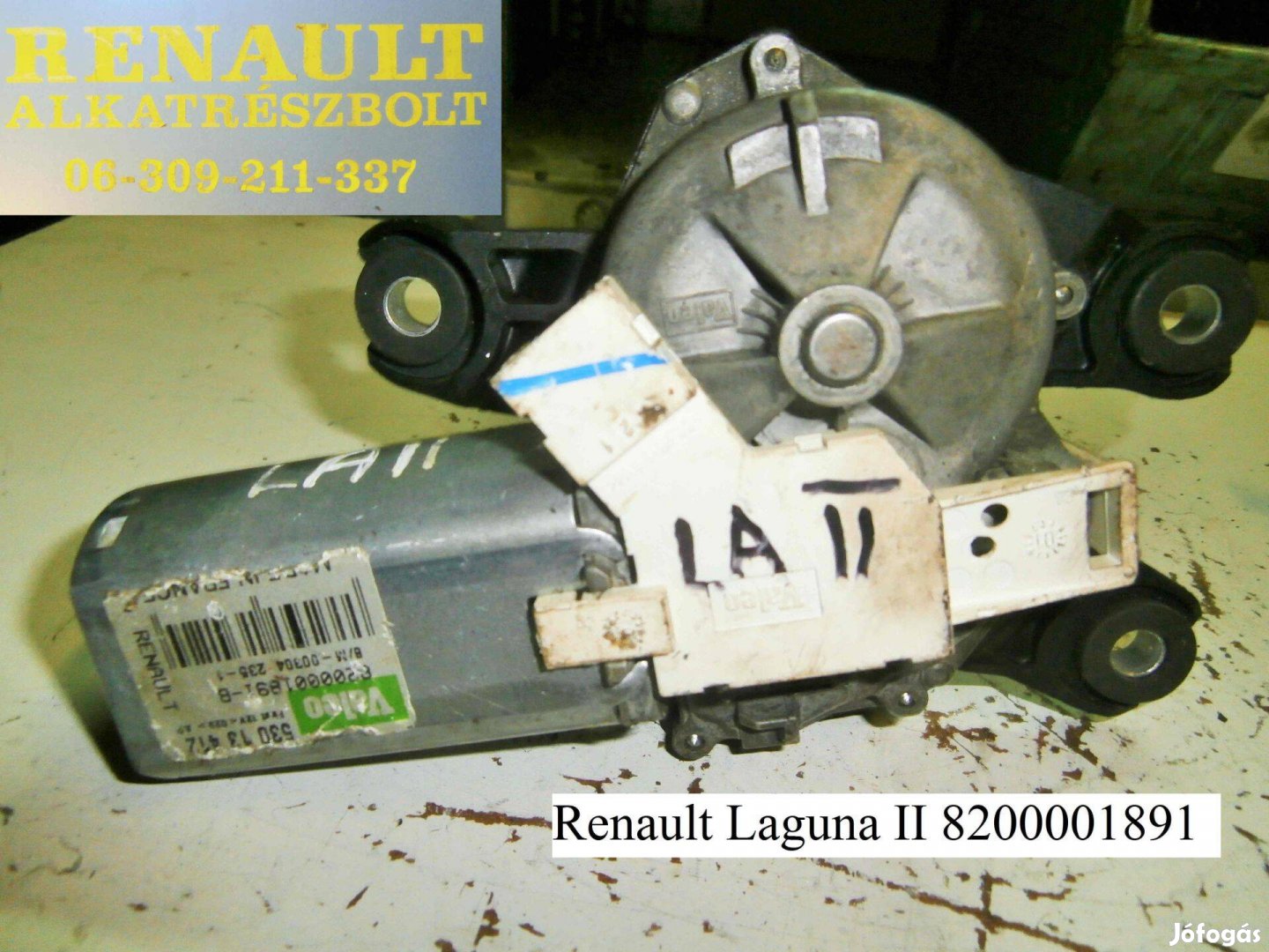 Renault Laguna II ötajtós hátsó ablaktörlő motor 2001-2006 8200001891