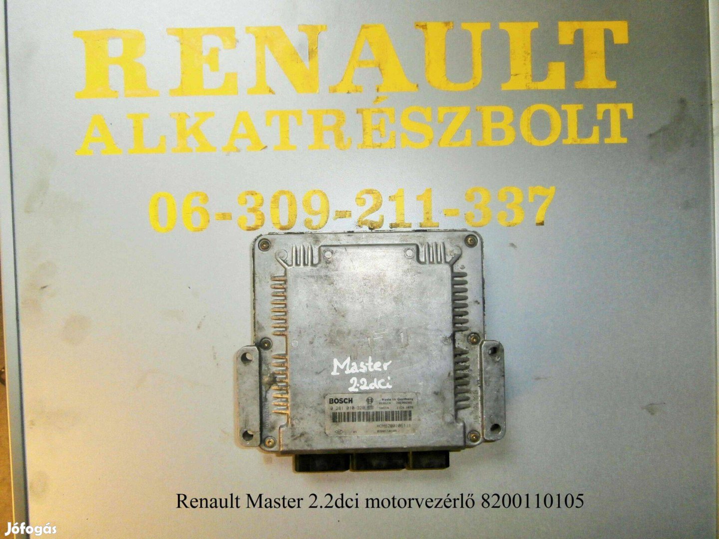 Renault Master 2.2dci motorvezérlő 8200110105