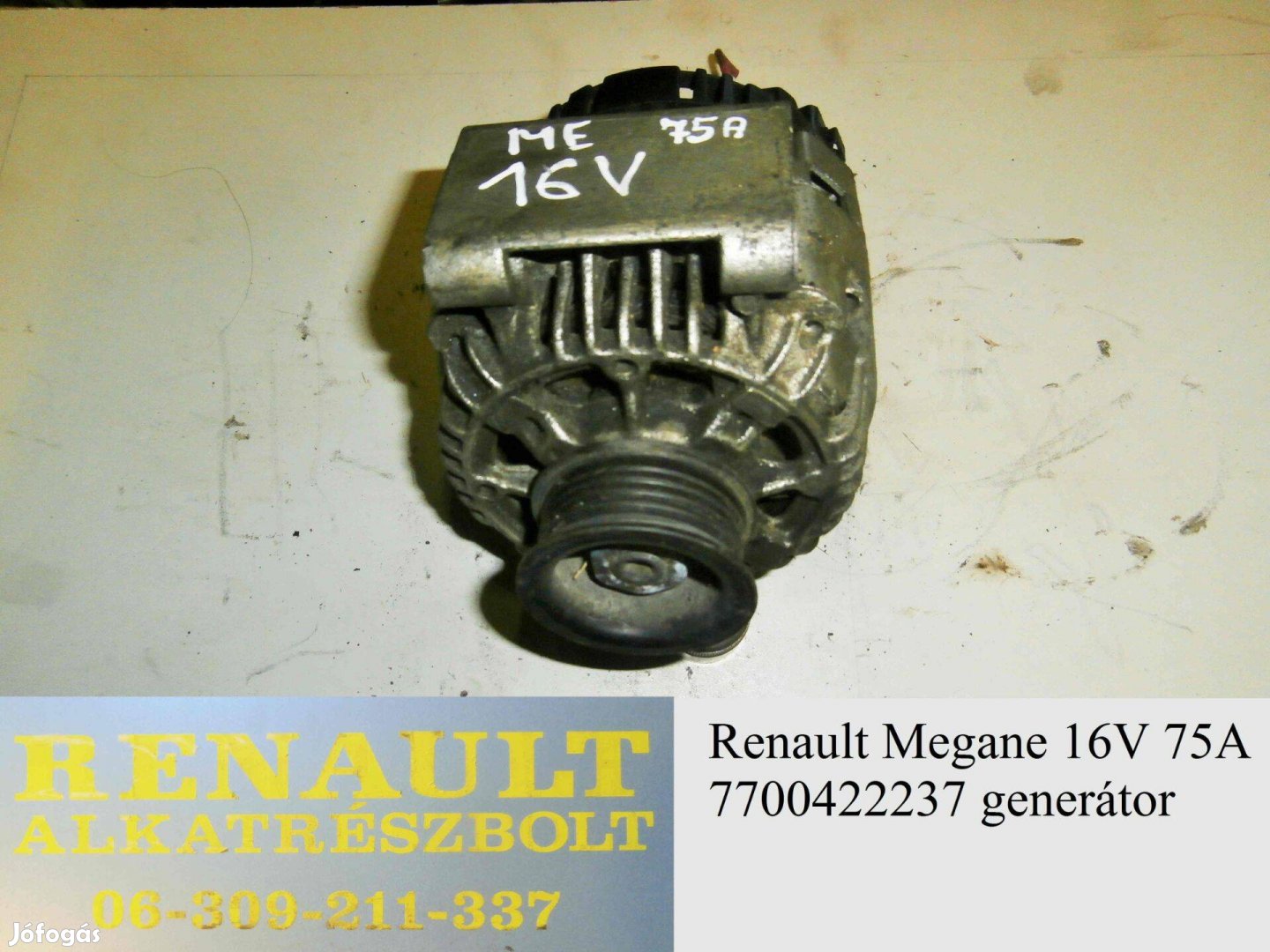 Renault Megane 16V 75A 7700422237 generátor