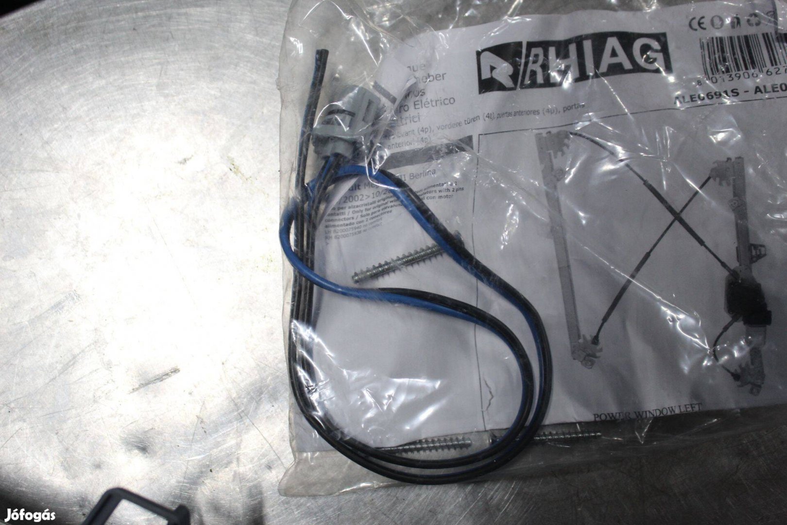 Renault Megane 2002-2006 bal oldali ablakemelő szerkezet 316668