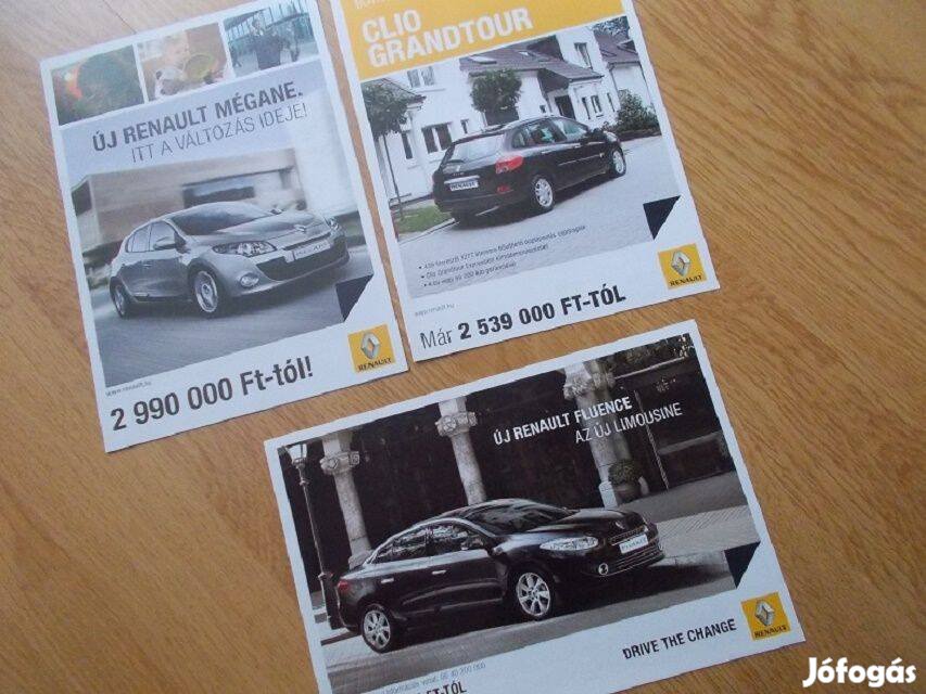 Renault Megane 3 Clio Grandtour Fluence prospektus szórólap pakk