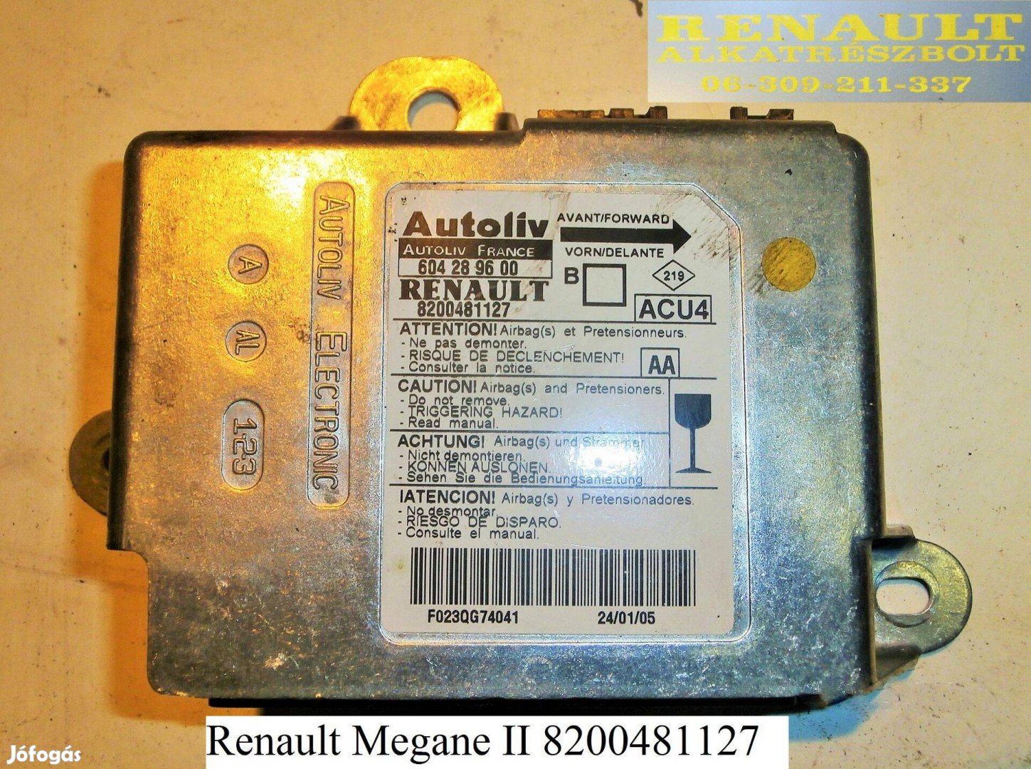 Renault Megane II. légzsák indító 8200481127