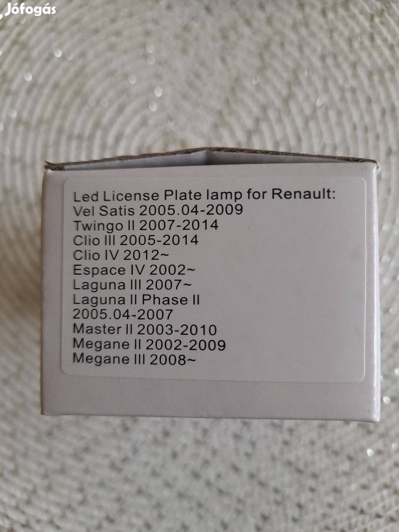 Renault Megane II rendszám tábla ledes világítás