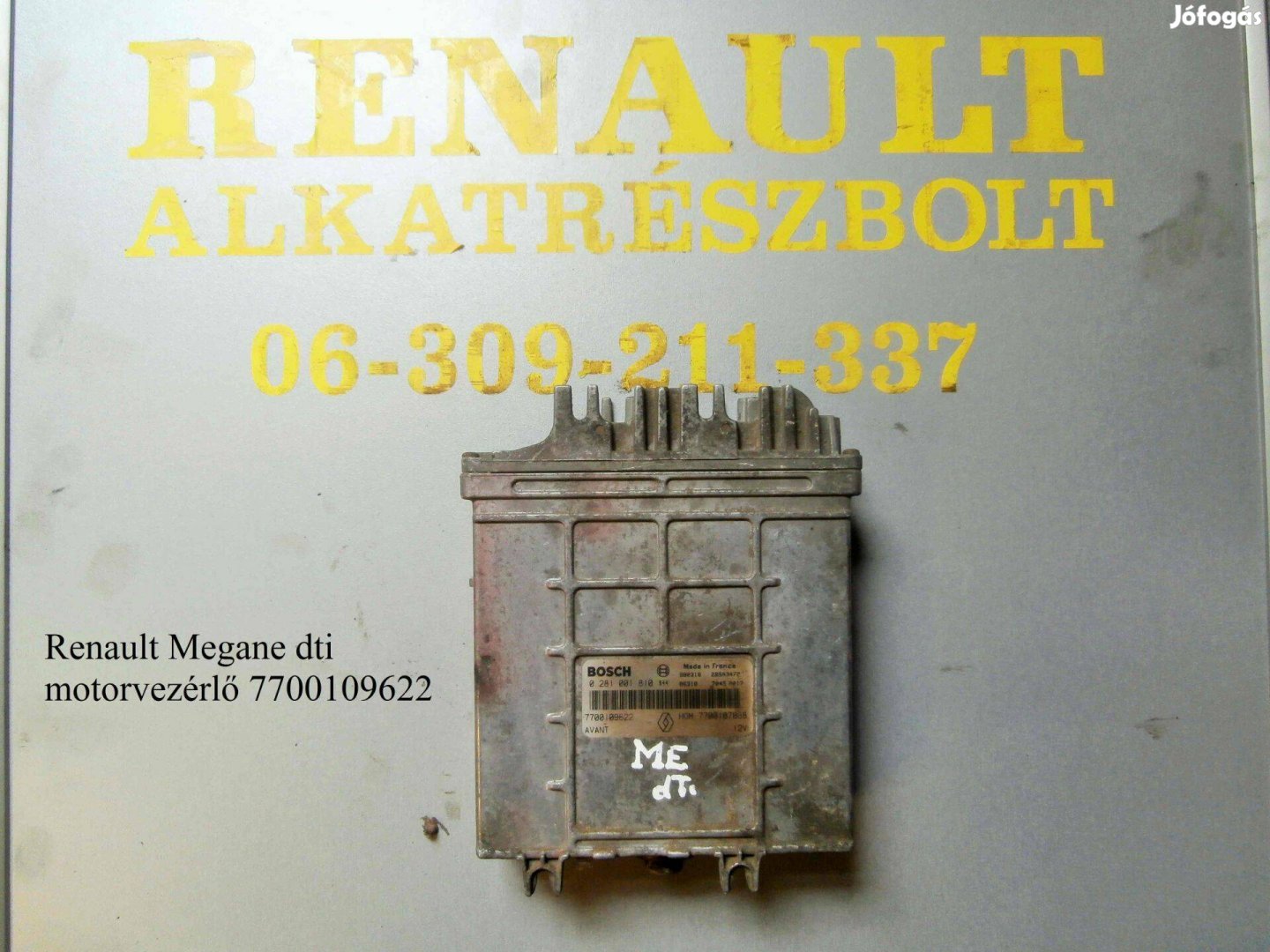 Renault Megane dti motorvezérlő 7700109622