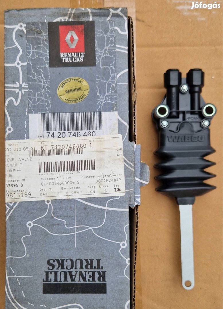 Renault Premiumhoz valo Wabco  fulke szintezo szelep 7420746460