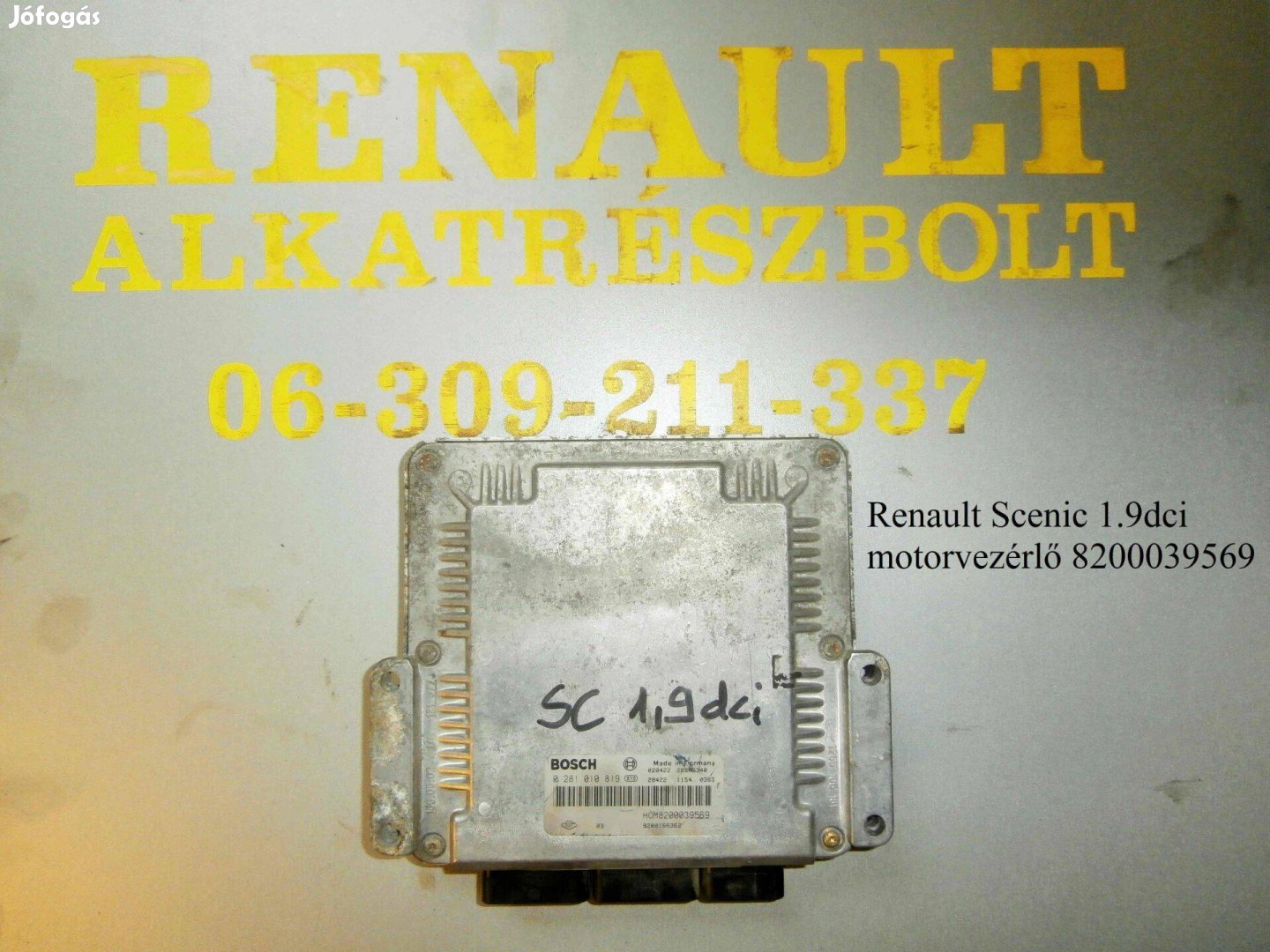 Renault Scenic 1.9dci motorvezérlő 8200039569