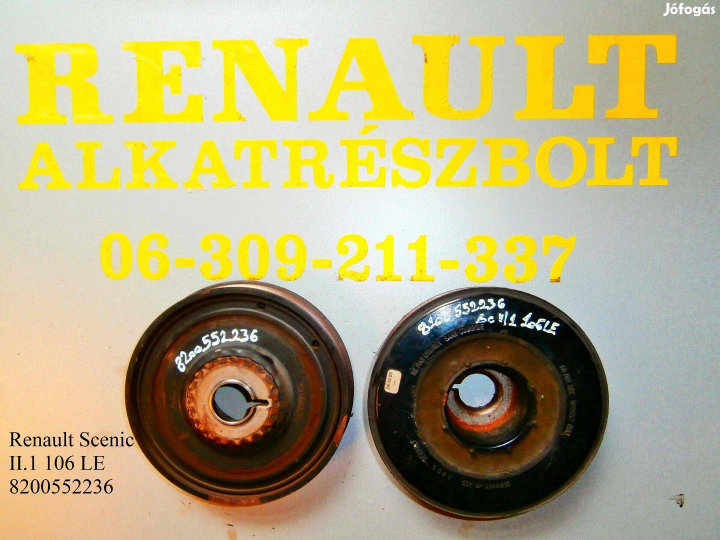 Renault Scenic II/1 106 LE 8200552236 főtengely ékszíjtárcsa