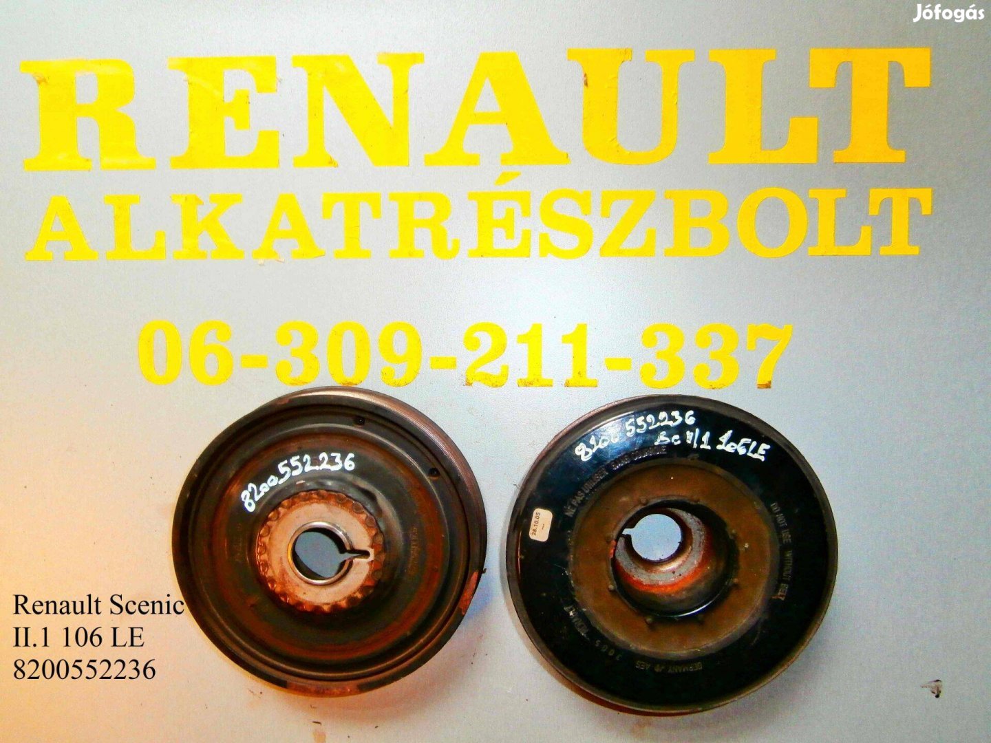 Renault Scenic II.1 106 LE 8200552236 főtengely ékszíjtárcsa