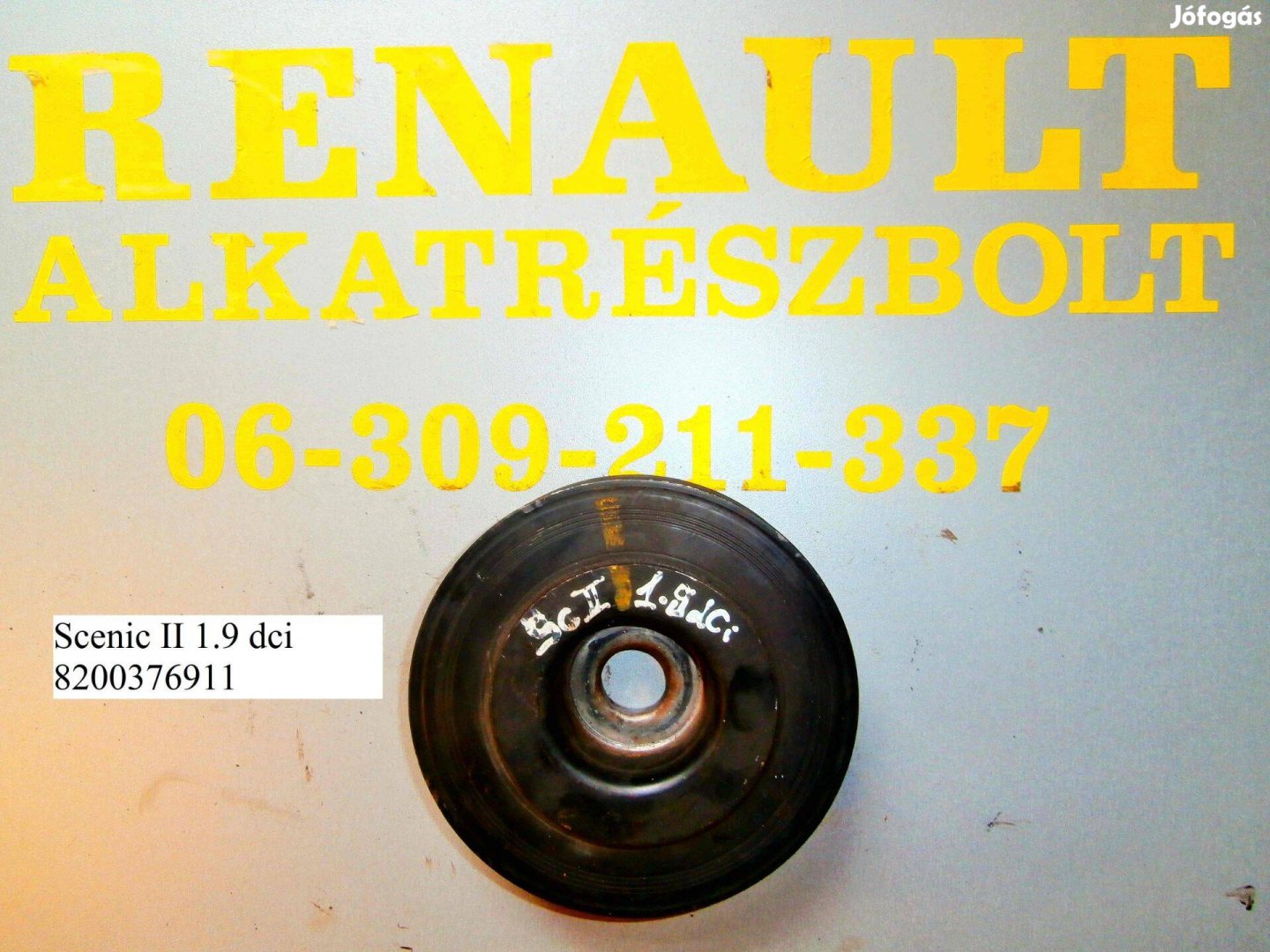 Renault Scenic II 1.9 dci 8200376911 főtengely ékszíjtárcsa