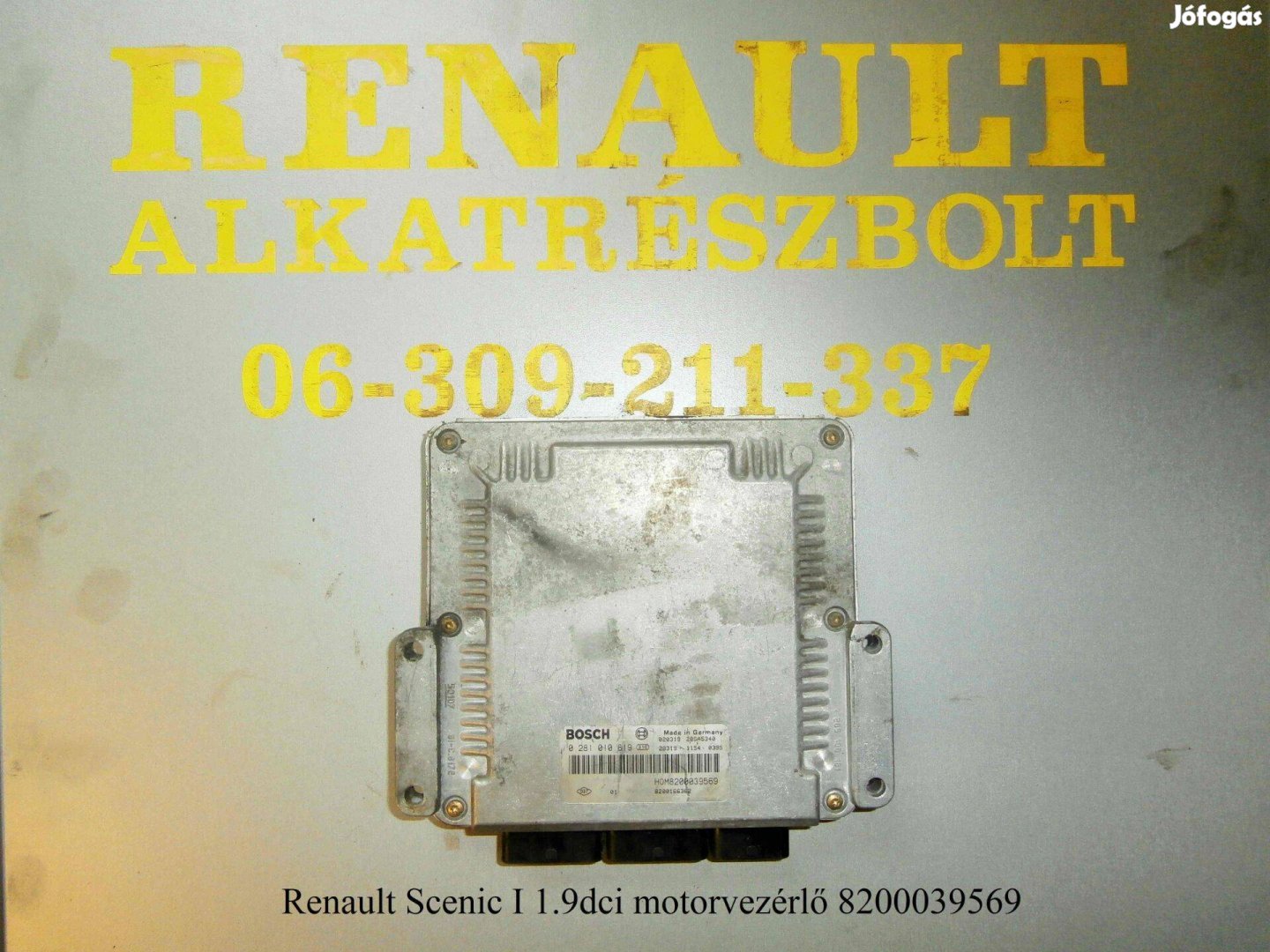 Renault Scenic I 1.9dci motorvezérlő 8200039569