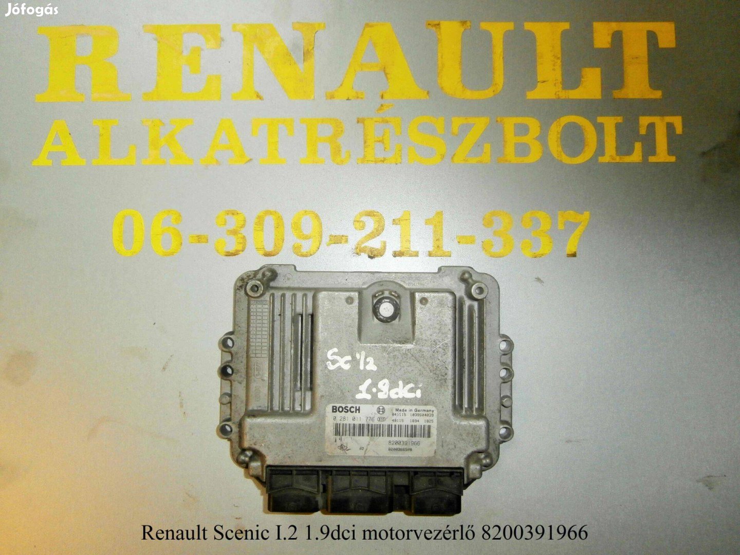 Renault Scenic I/2 1.9dci motorvezérlő 8200391966