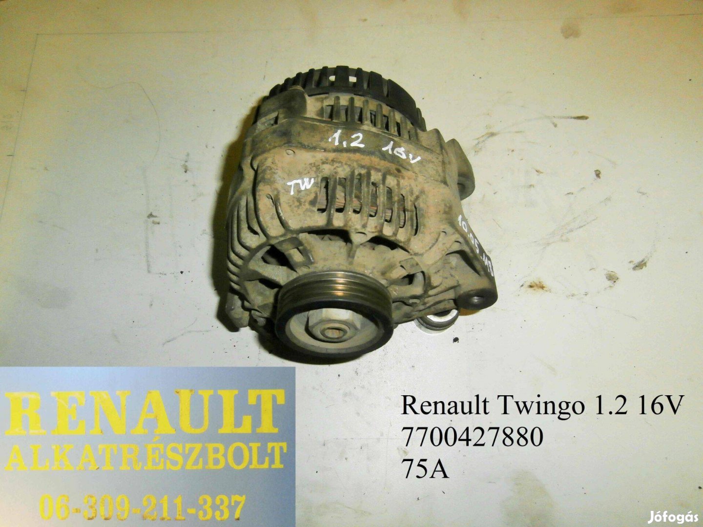 Renault Twingo 1.2 16V 75A 7700427880 generátor