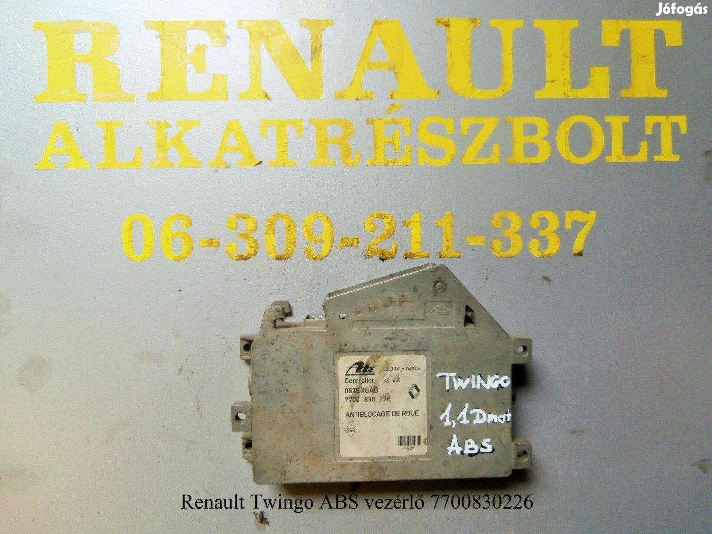 Renault Twingo ABS vezérlő 7700830226