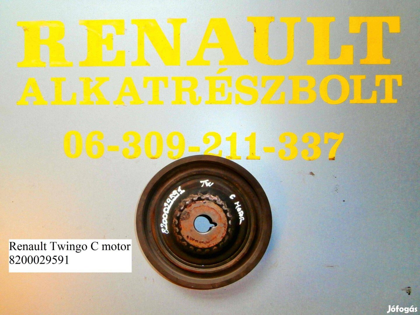 Renault Twingo C motor 8200029591 főtengely ékszíjtárcsa