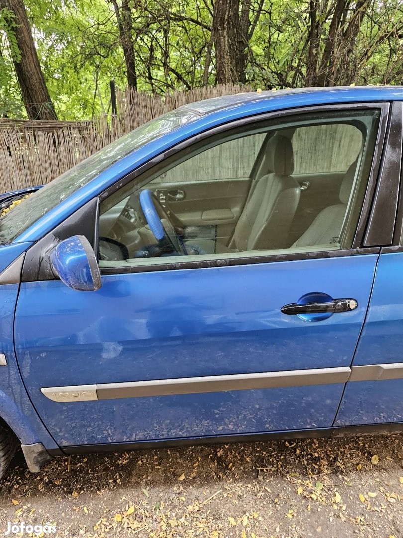 Renault megane 2 bal első kék ajtó 15000