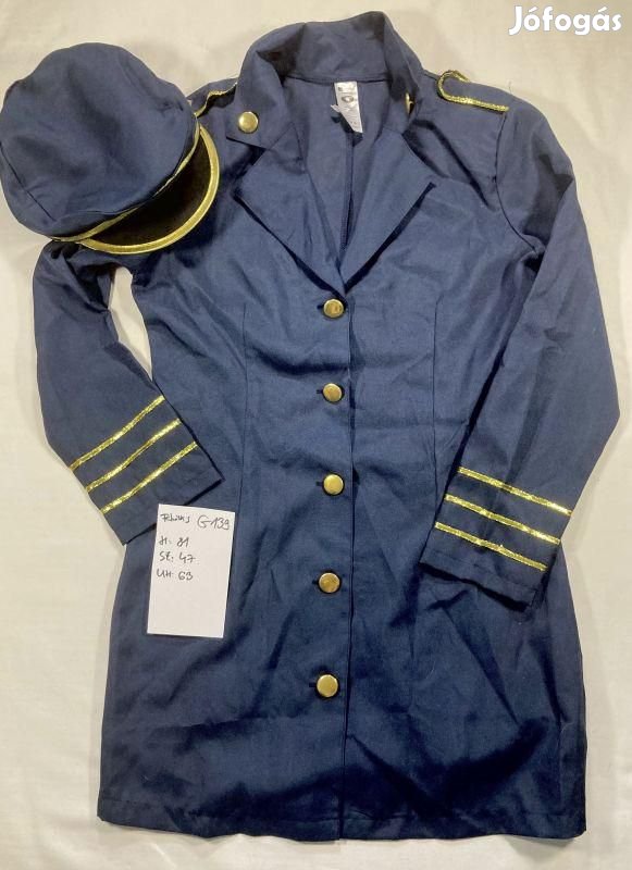 Rendőr jelmez, lány rendőr jelmez, felnőtt jelmez G139