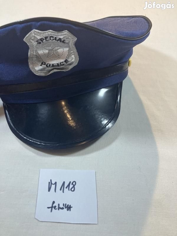 Rendőr kalap, rendőr sapka, rendőr jelmez kalap M118