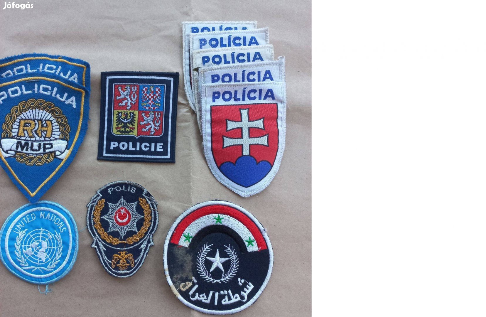 Rendőr karjelvény Horvát ,Cseh, Szlovák, ENSZ,Török, Irak