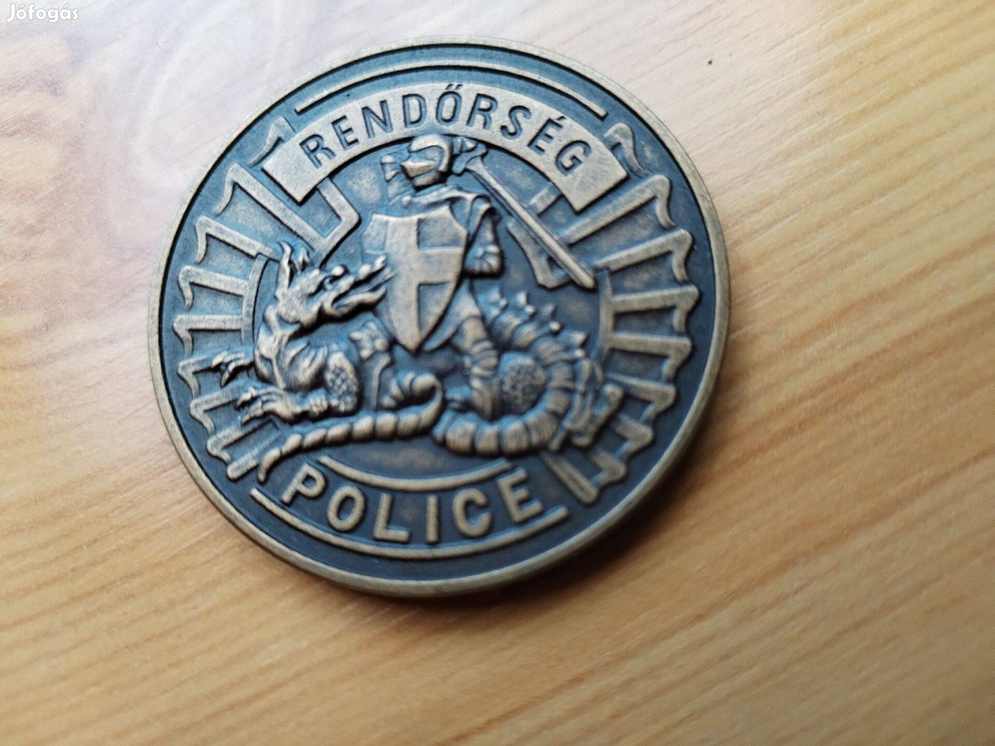 Rendőrség Police bronz emlékérem