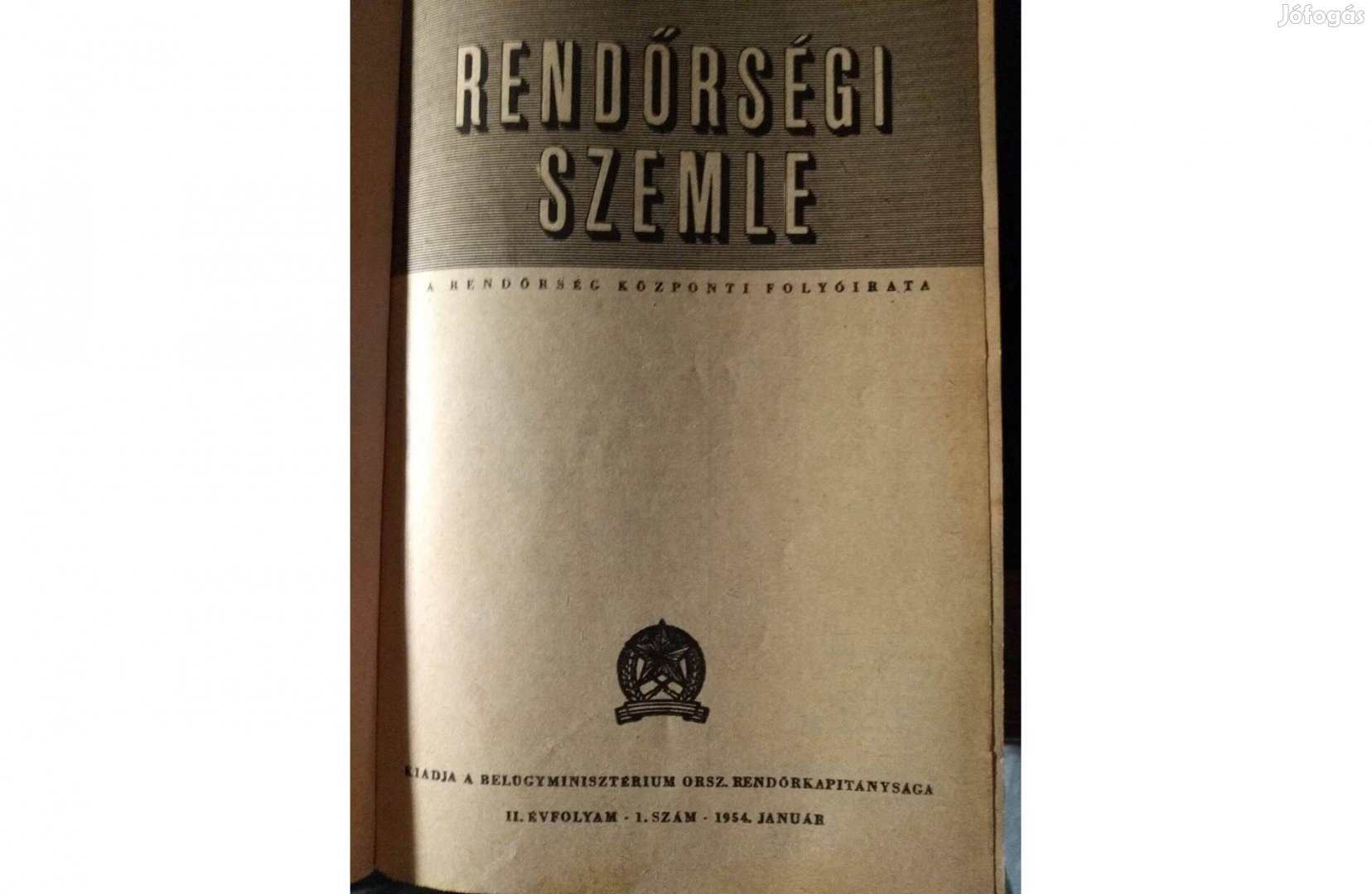 Rendőrségi szemle 1954 1-12 kötve