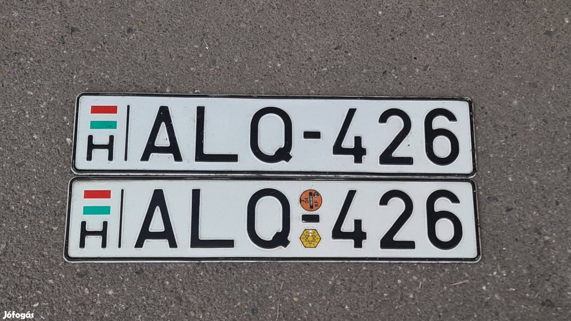 Rendszám eladó
