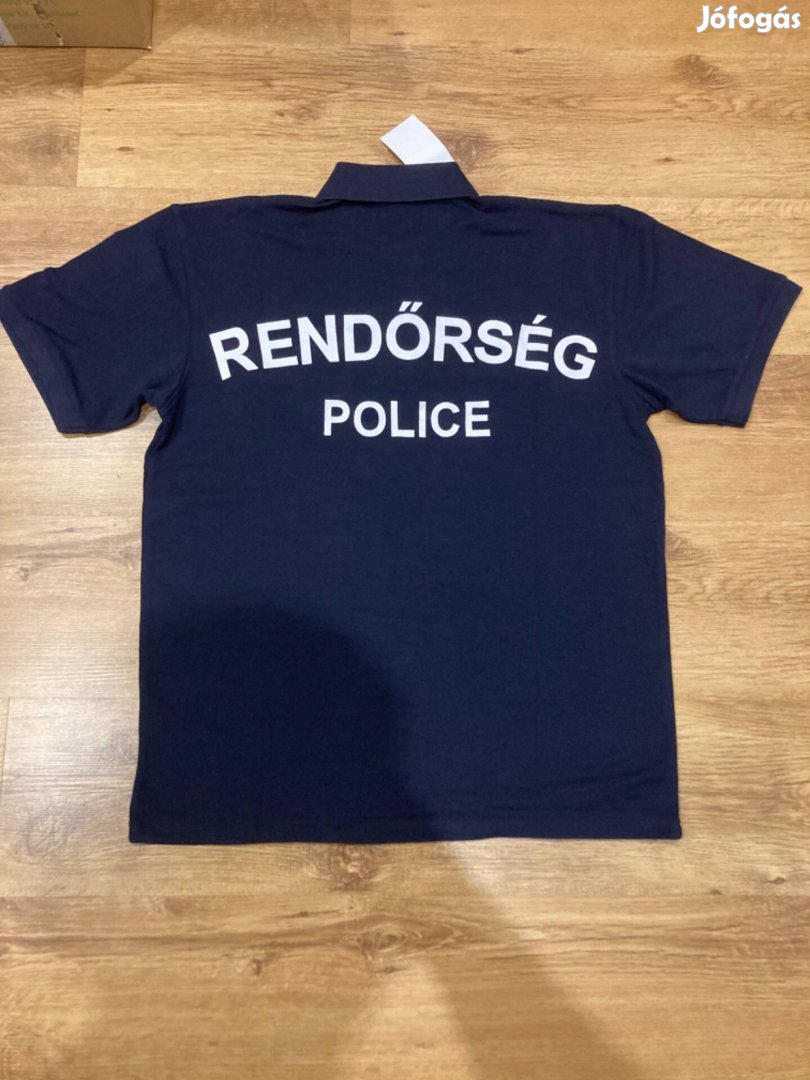 Rendvédelmi, rendőrségi bevetési galléros teniszing - póló
