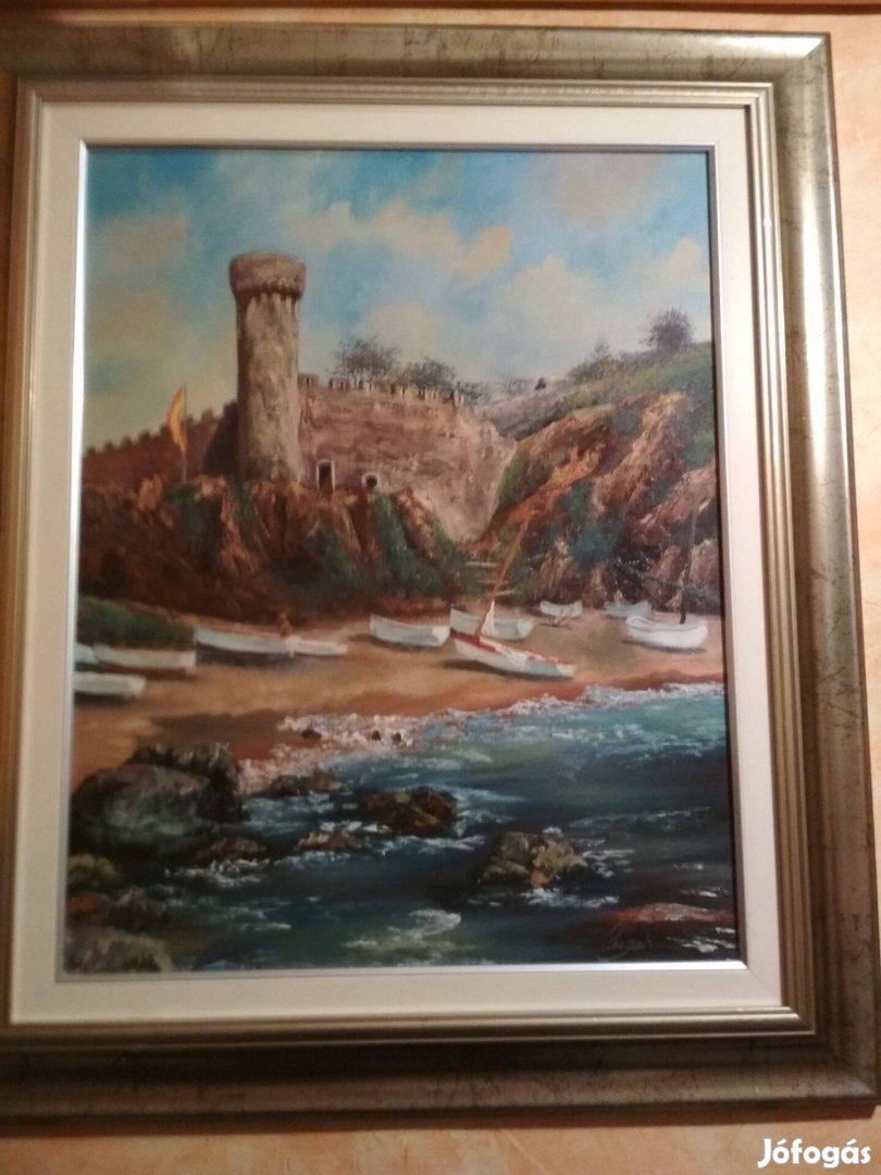 Rengei László Tossai öböl c festménye eladó. Mérete:43x 57 cm kerettel