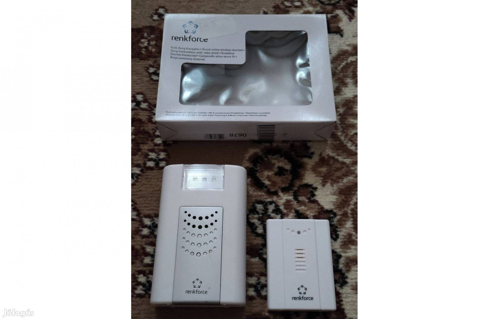 Renkforce csengőjelző villogással 2 készülék, alig használt