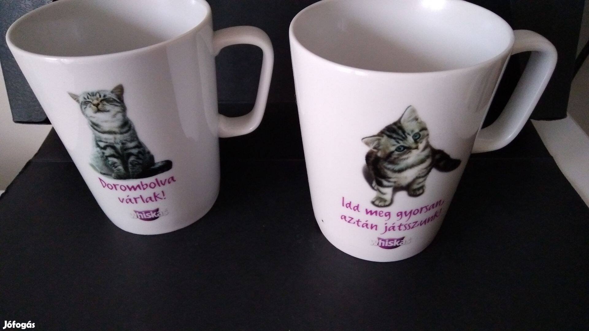 Repi Whiskas bögre cica macska mintával kétféle felirattal