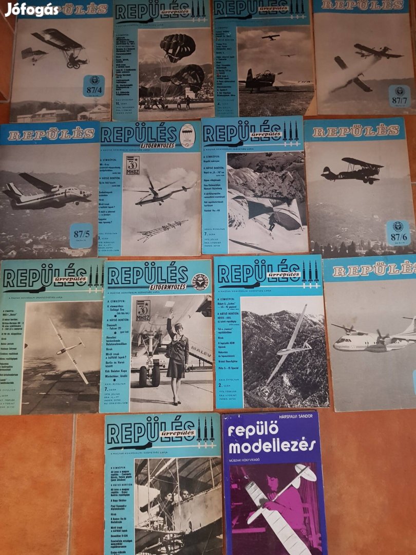 Repüléssel kapcsolatos újságok, könyv