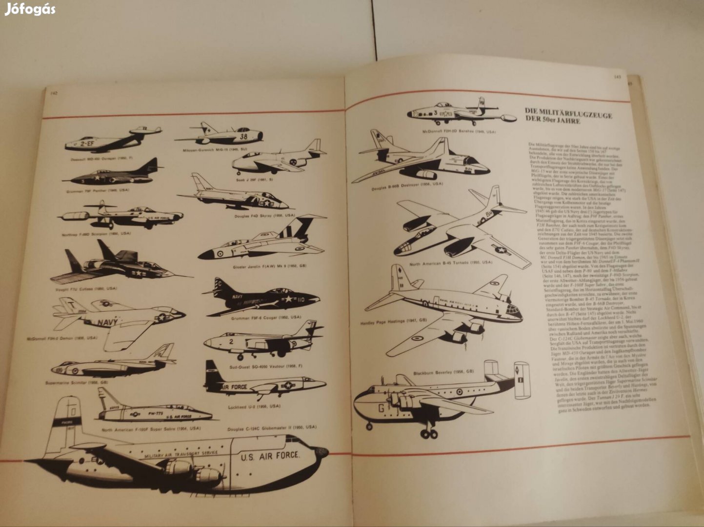 Repülőgépek a kezdetektől 1972-ig, Flugzeuge
