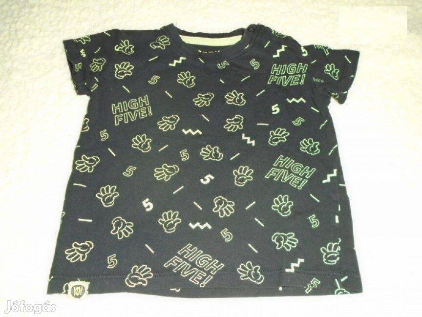 Reserved fekete és mintás póló 9-12 hó méret 80