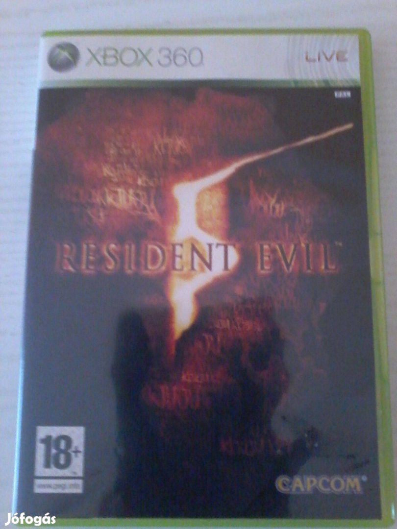 Resident Evil 5.Xbox 360 játék eladó.(nem postázom)