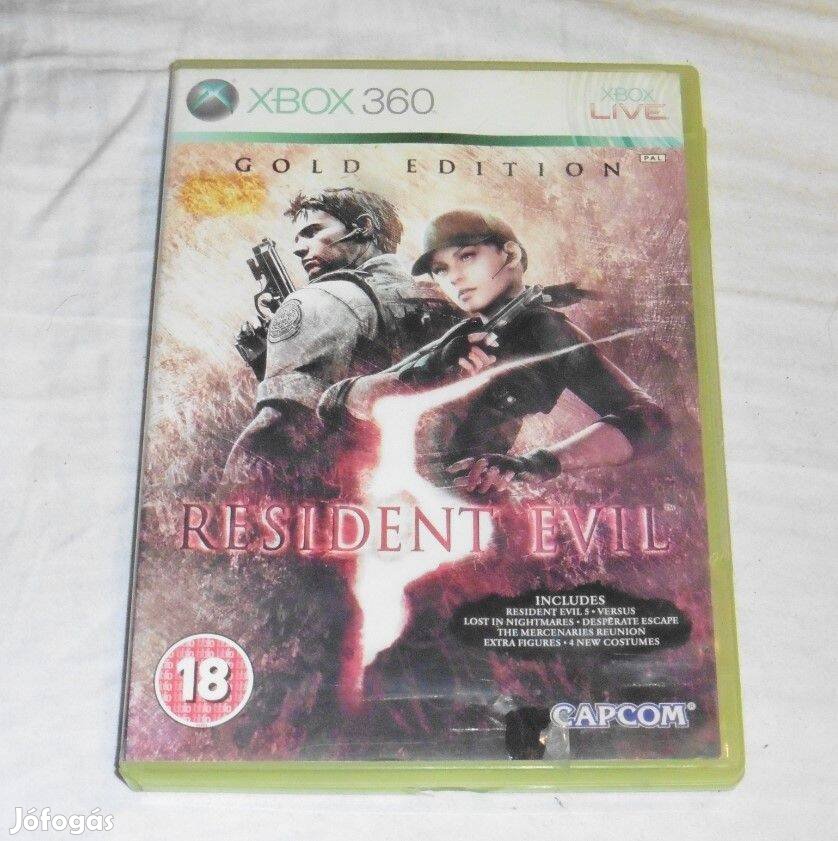 Resident Evil 5. Gold Edition (Zombis, Horror) Gyári Xbox 360 Játék
