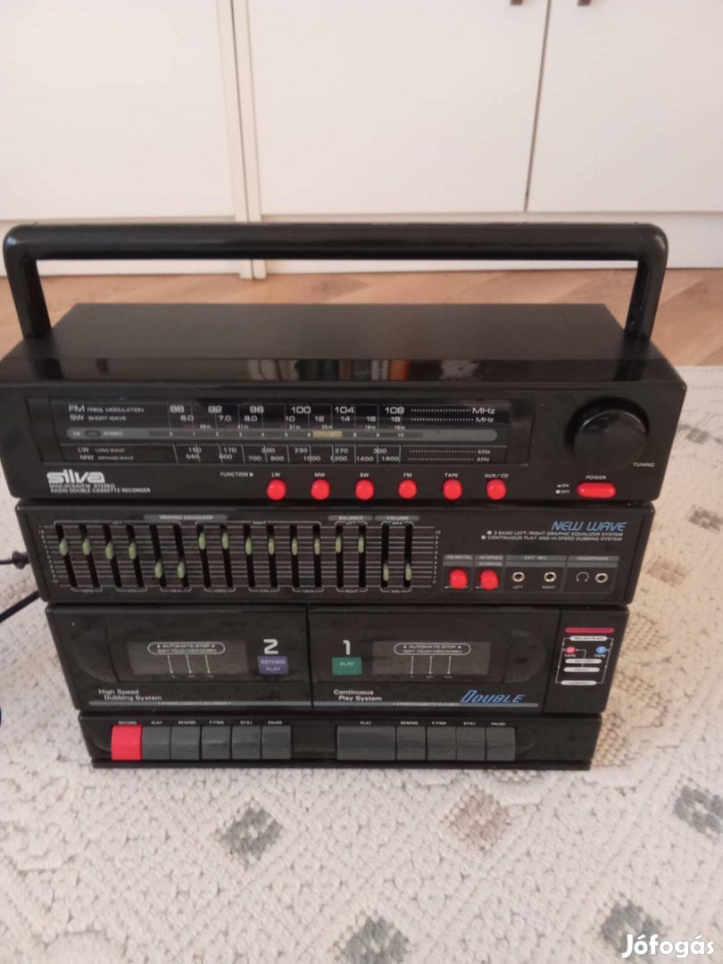 Retro 2 kazettás rádió magnó eladó!