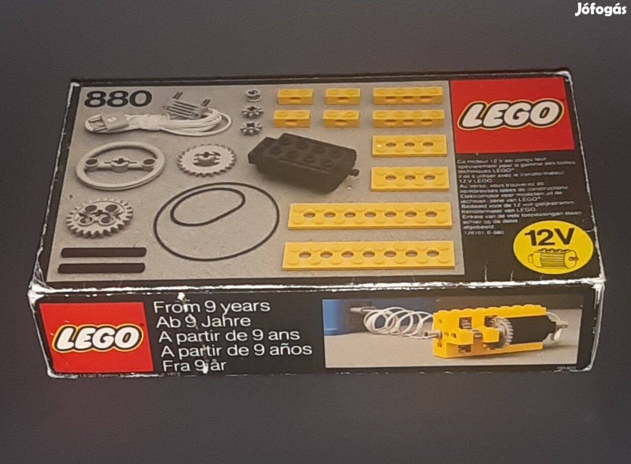 Retro 45 éves Lego 880 12v os Motor kit dobozzal