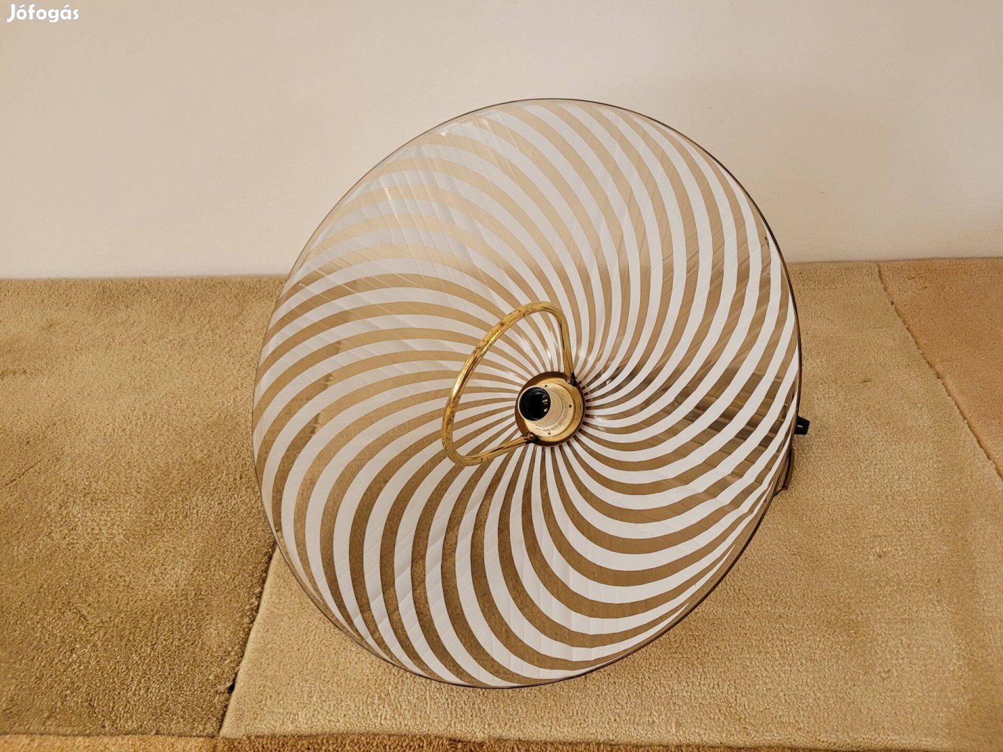 Retro 53 cm nagy búrás mid century állítható lelógású mennyezeti lámpa
