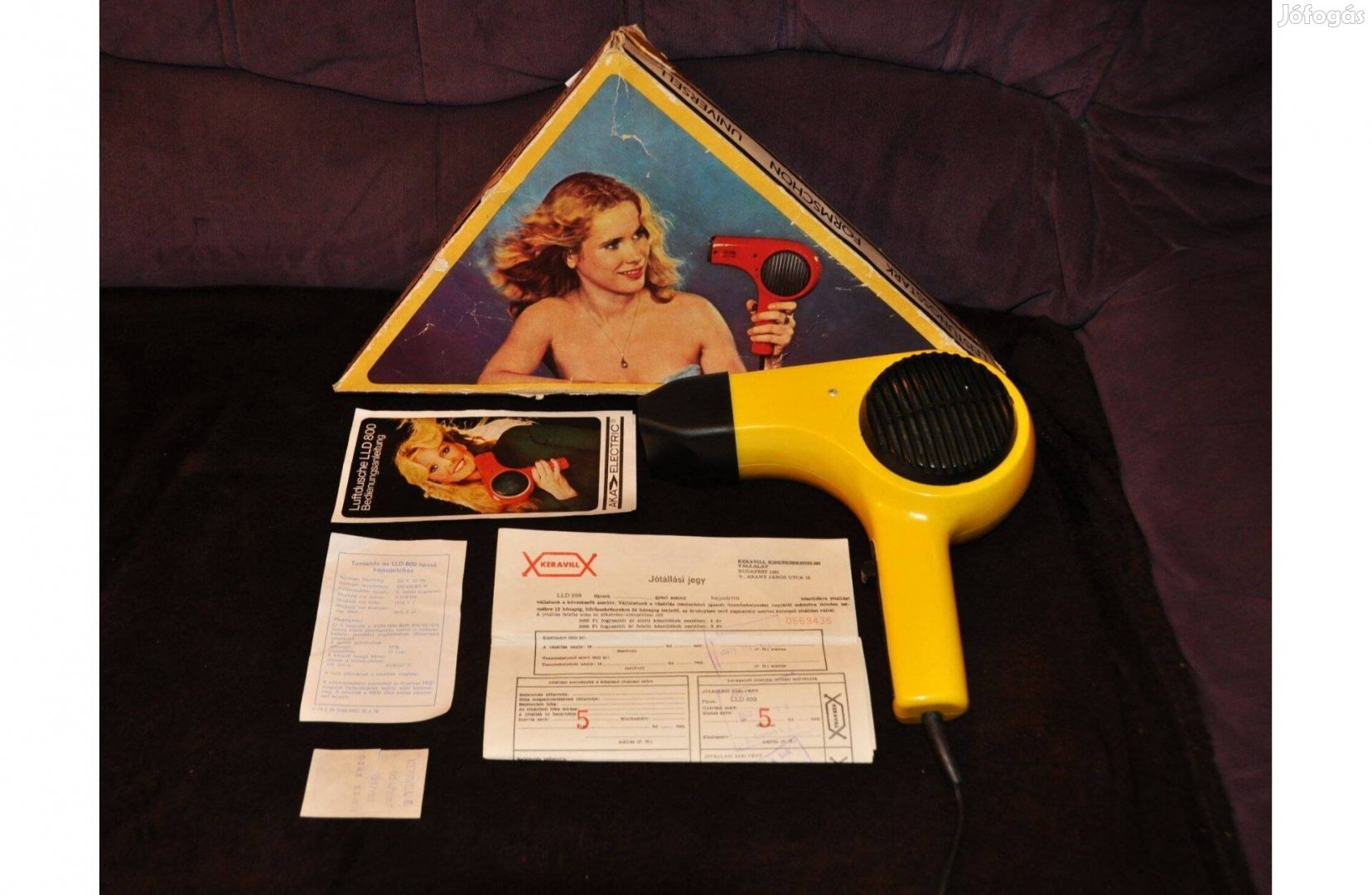 Retro AKA Elektrik NDK hajszárító,összes papírjával, dobozában,működik