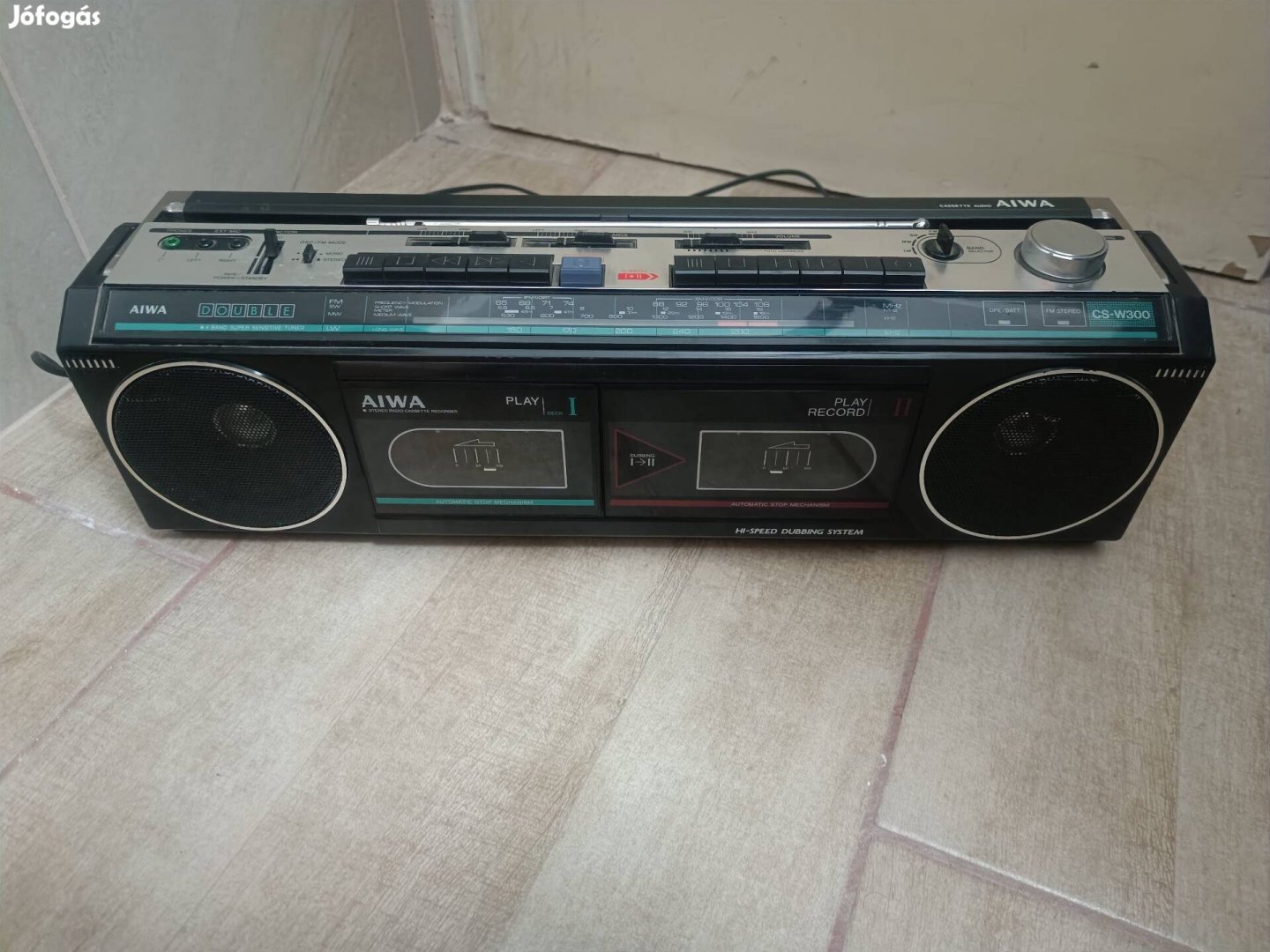 Retro Aiwa CS-W300 magnós - rádió 