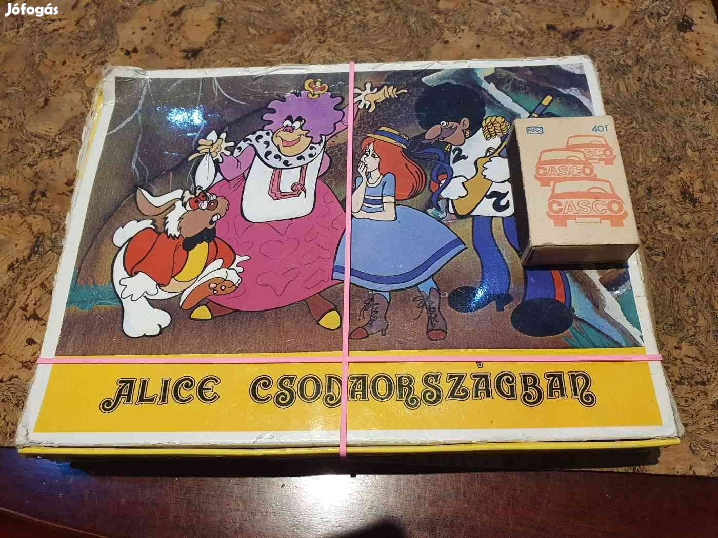 Retro Alice csodaországban puzzle társasjáték hiányos pótlásnak triál